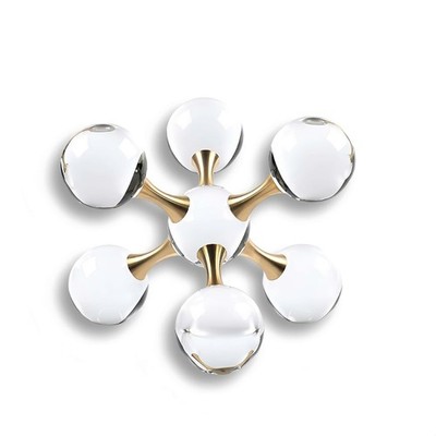 5.5 Inch Transparent Golden Crystal Ball Modern Western House Decor Table
