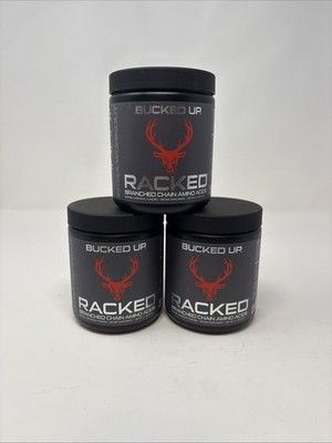 Bucked Up- BCAA RACKED  Branch Chained Amino Acids | L-Carnitine 3 PACK