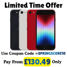 Apple iPhone SE 2022 3rd Gen 64GB Unlocked iOS Smartphone 100% Battery Health A+