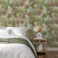Buntes Botanisches Vinyl-Tapete Laub Paul Moneypenny Grandeco 204401