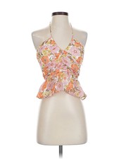 Aqua Women Orange Tank Top XS