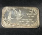 Vintage 1974 USSC The Whooping Crane 1 Ounce .999 Silver Bar