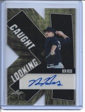 2025 LEAF METAL BASEBALL BEN HESS CAUGHT LOOKING GOLD VINYL RC AUTO 1/1 YANKEES
