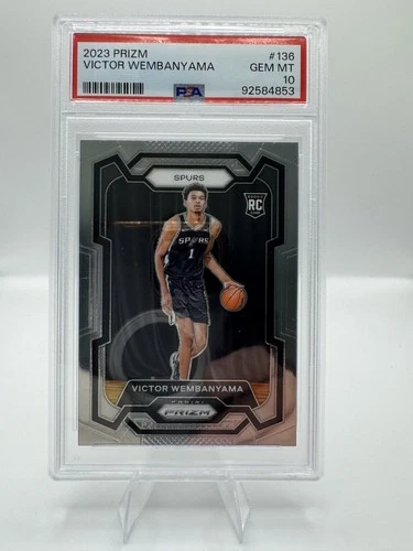 VICTOR WEMBANYAMA - Rookie - 2023 PANINI PRIZM - #136 - (RC) ROOKIE PSA 10