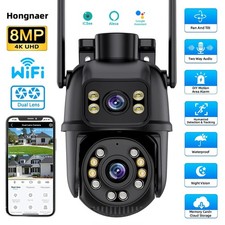 8MP 4K HD FUNK WLAN WIFI IP NETZWERK CAMERA Outdoor ÜBERWACHUNGSKAMERA AUßEN PTZ