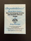 JOSH ALLEN 2025 TOPPS CHROME #BA-JAL GOLD GEOMETRIC REFRACTOR AUTO /50 BILLS
