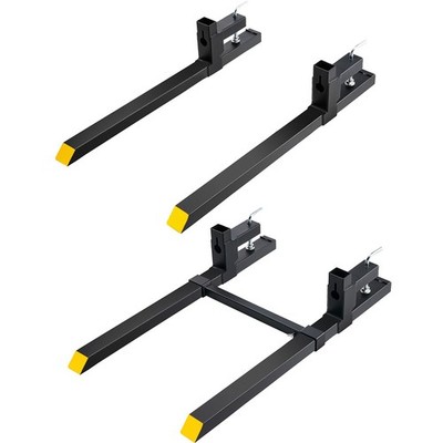Uimoso Clamp on Pallet Forks 2000 lbs/4000lbs Bucket Tractor Forks 43''/60''