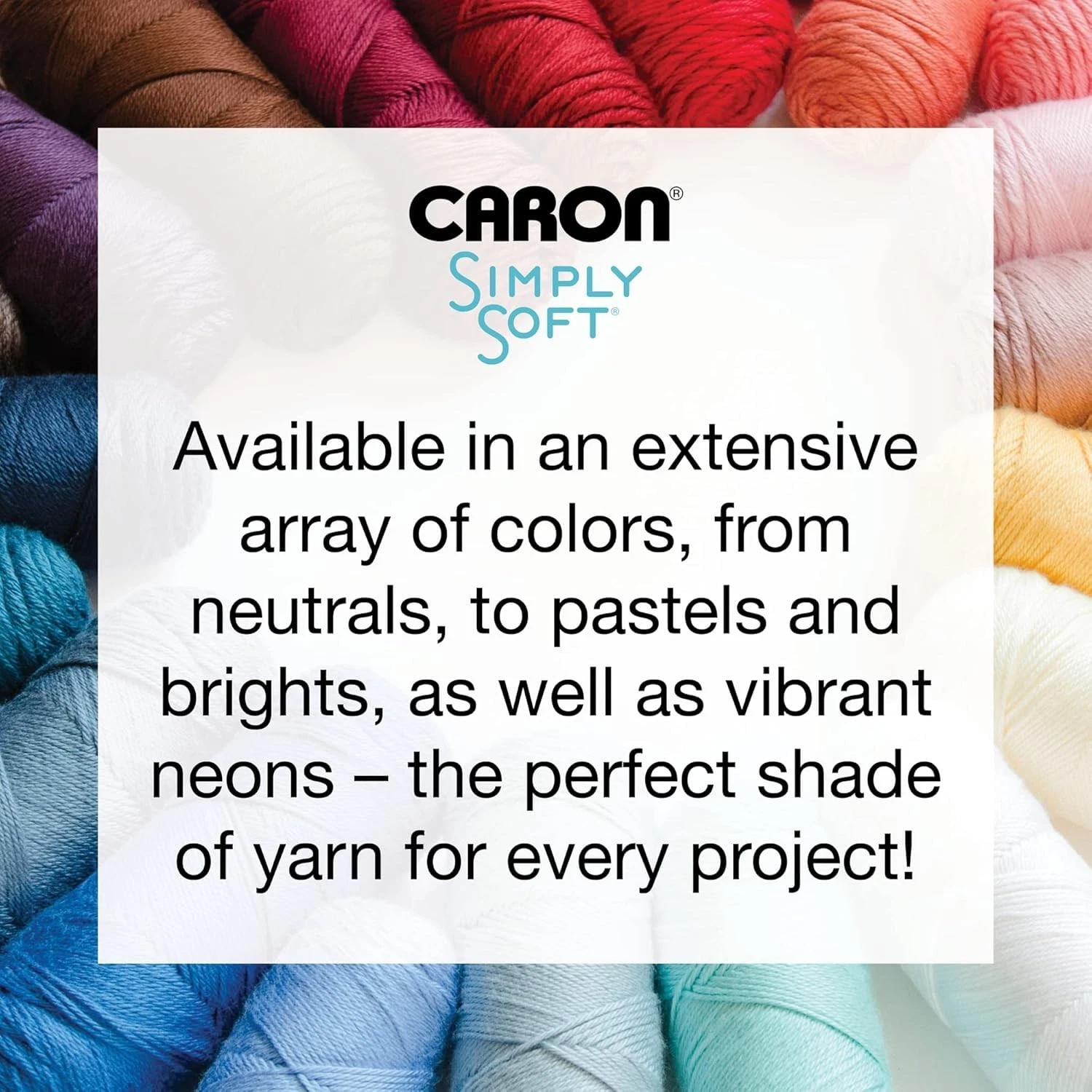 Caron Simply Soft Solids Yarn (4) Medium Gauge 100% Acrylic - 6 1 Pack, White image 7