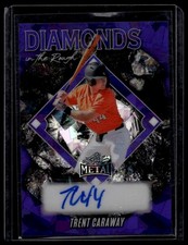 2025 Leaf Metal #DR-TC1 Trent Caraway Diamonds in the Rough Crystal Purple #/8