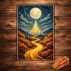 Psychedelic Road Vintage Metal Tin Sign Retro Wall Art 8x12