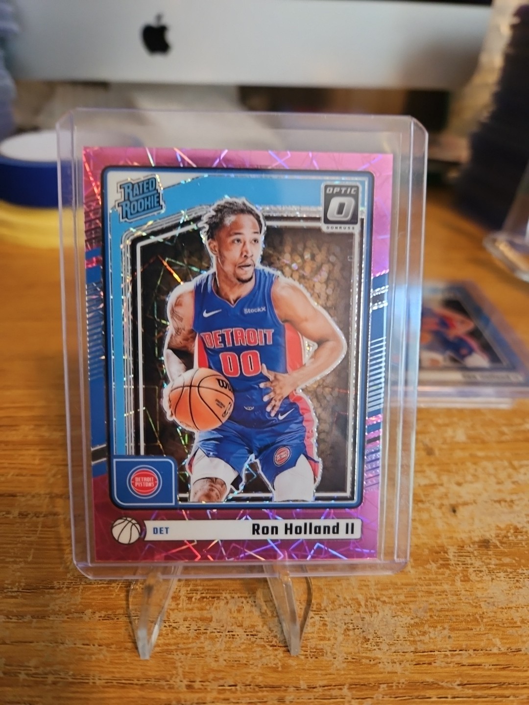 2024/25 Optic #291 Ron Holland Rated Rookie #ED 11/79 Pink Velocity Prizm Piston
