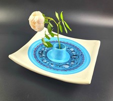 Vintage Japanese Ikebana Ware with Flower Frog   Ceramic   6 lb