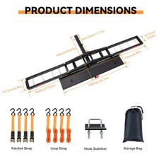 500 LBS Heavy Duty Motorcycle Hitch Carrier Universal Dirt Bike Rack with Ramp