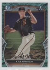 2023 Bowman Chrome Prospects Aqua Lunar Crater Refractor /125 Kyle Harrison 2s2
