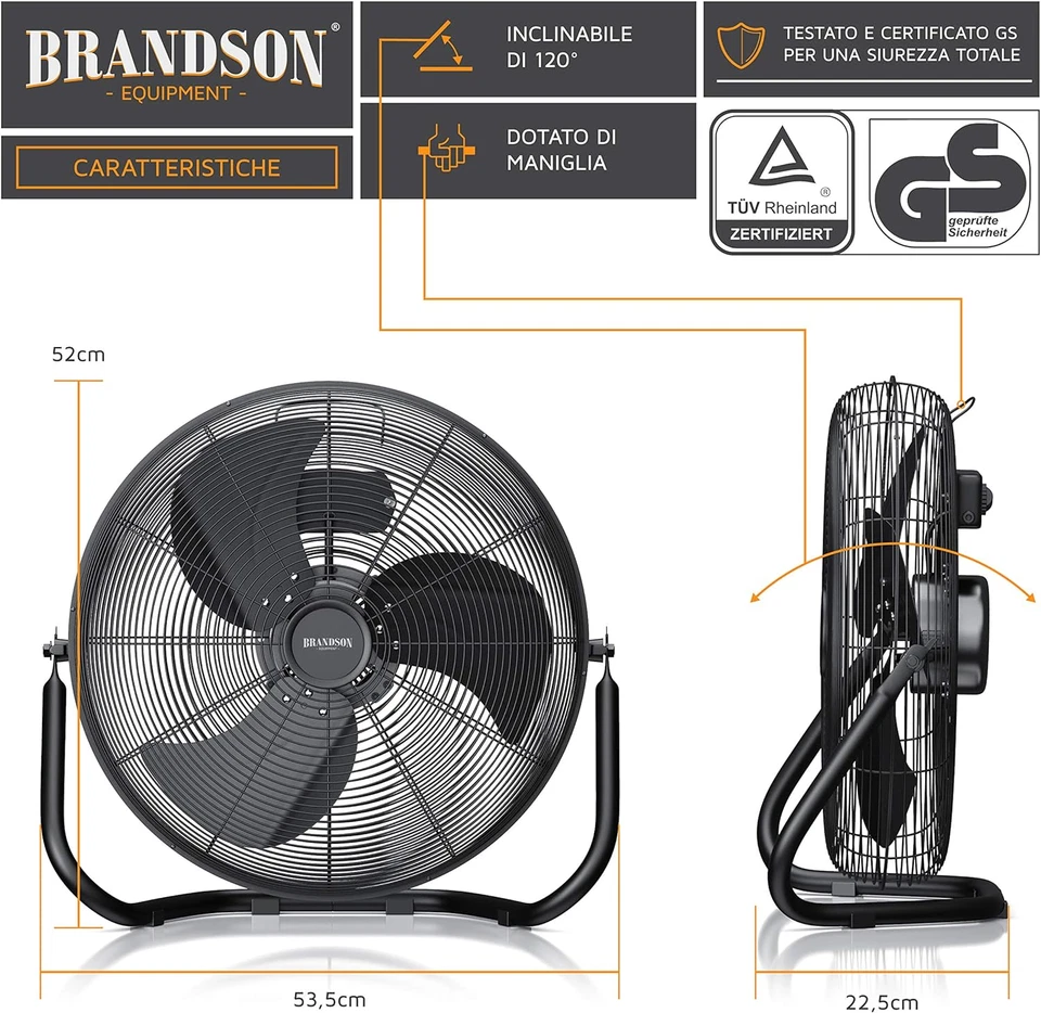 Brandson - Macchina Del Vento - L’Originale Ventilatore Da Pavimento - Diametro - Immagine 2 di 4