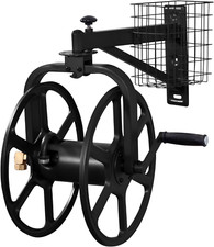  712-B Hose Reel, Holds 125ft of 5/8" Hose, Black, Multi-Directional