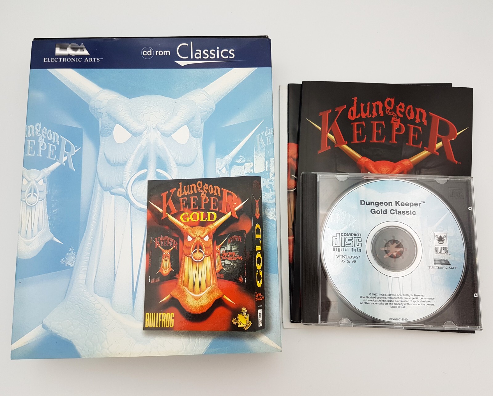 Dungeon Keeper Gold - Big Box Boxed - Electronic Arts Classics - RARE - PC CD