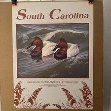 Point of Sale Poster 1986 South Carolina State Duck Stamp Print By Daniel Smith