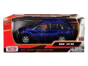 BMW-X5-Blue-1-24-Diecast-Model-Car-by-Motormax