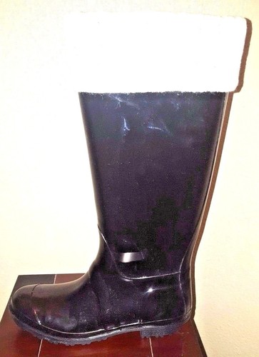 Soziologie Damen Pullover Bündchen Regenstiefel schwarz Gummi Größe 9  - Bild 1 von 6