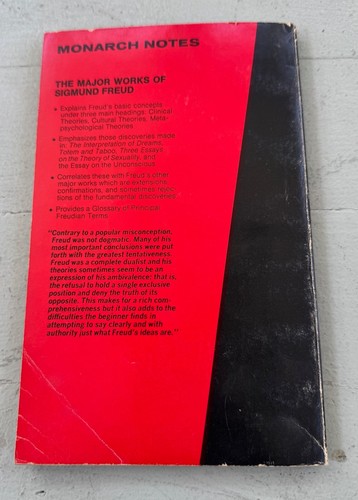 Monarch Notes THE MAJOR WORKS OF SIGMUND FREUD INTRODUCTORY LECTURES Vtg 1974 - Picture 7 of 16