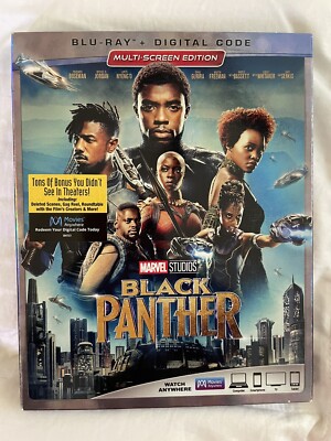 Marvel's Black Panther (Blu-ray + Digital, 2018) w/ Slip Cover Chadwick Boseman