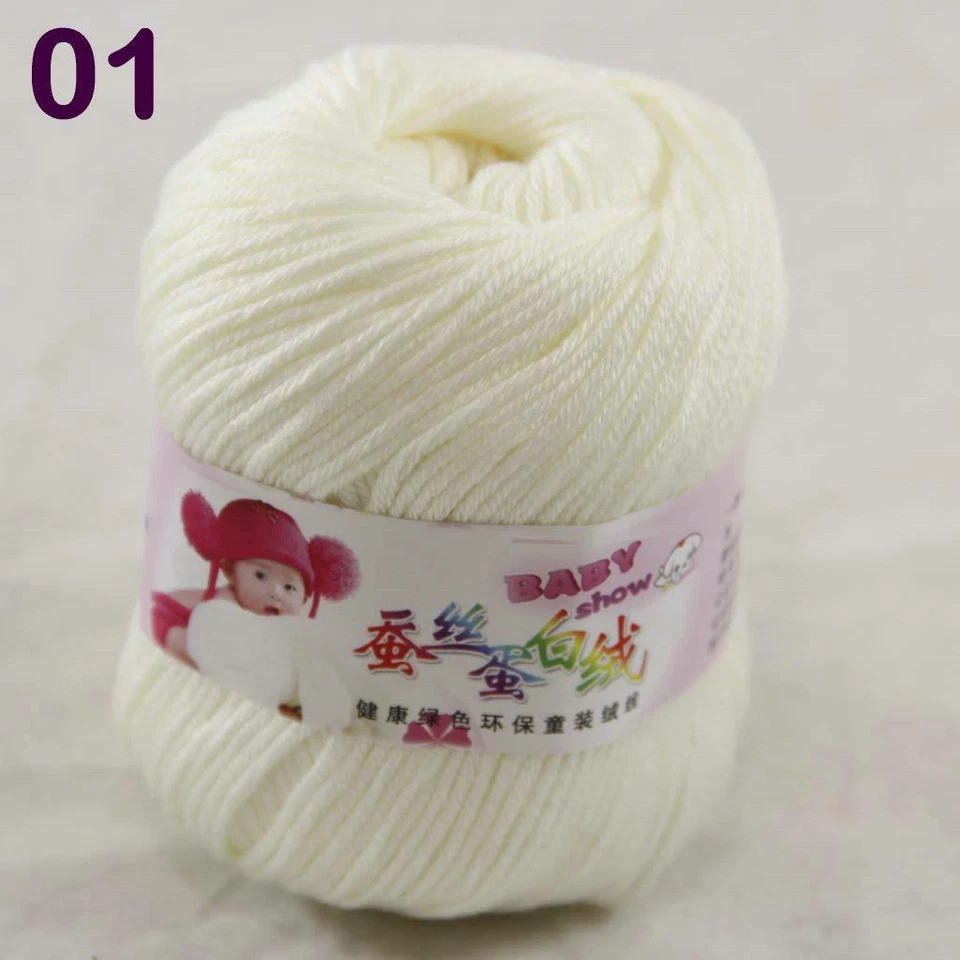 Venta Nuevo 8 Bolas x 50gr Cachemira Seda Lana Tejido a Mano Mantones Hilo de Ganchillo 01 Foto 2 de 4