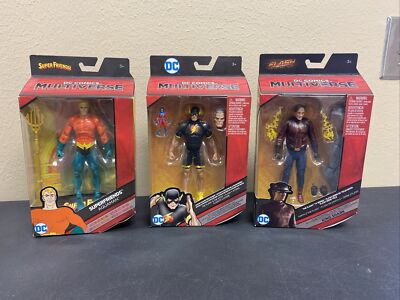 Lot of DC Comics Multiverse Figures Flash/Atom, TV Flash/Aquaman Super Friends