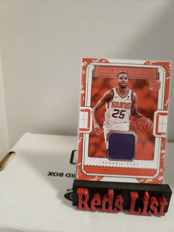 2018-19 Cornerstones Building Blocks Memorabilia Mikal Bridges Rookie Nets - Image 2 of 4