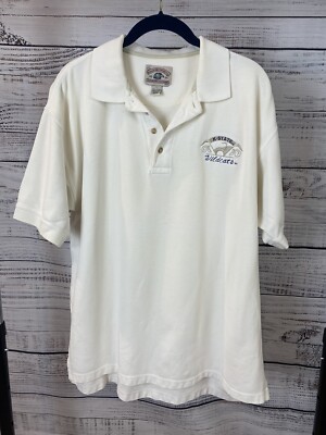 Eagle Dry Goods White Men's Polo Embroidered K-State Wildcats Size L