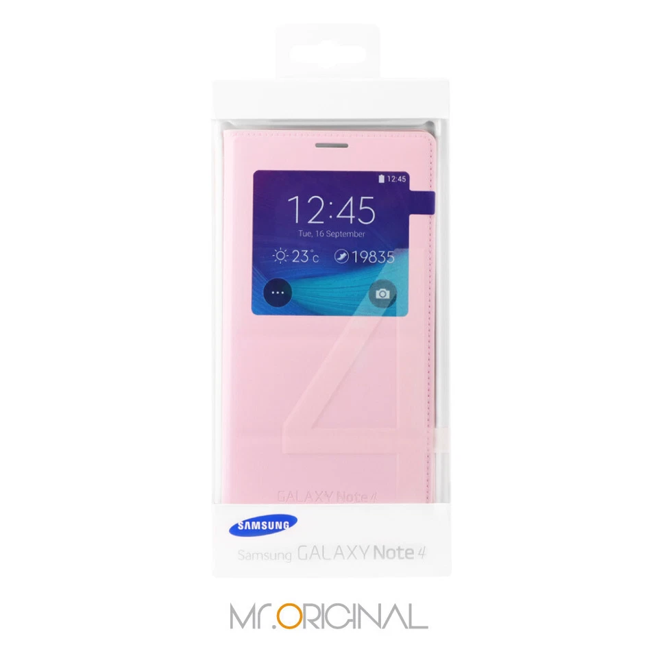 Funda Original Samsung Oficial Galaxy Note4 S View (EF-CN910) Rosa Foto 2 de 4