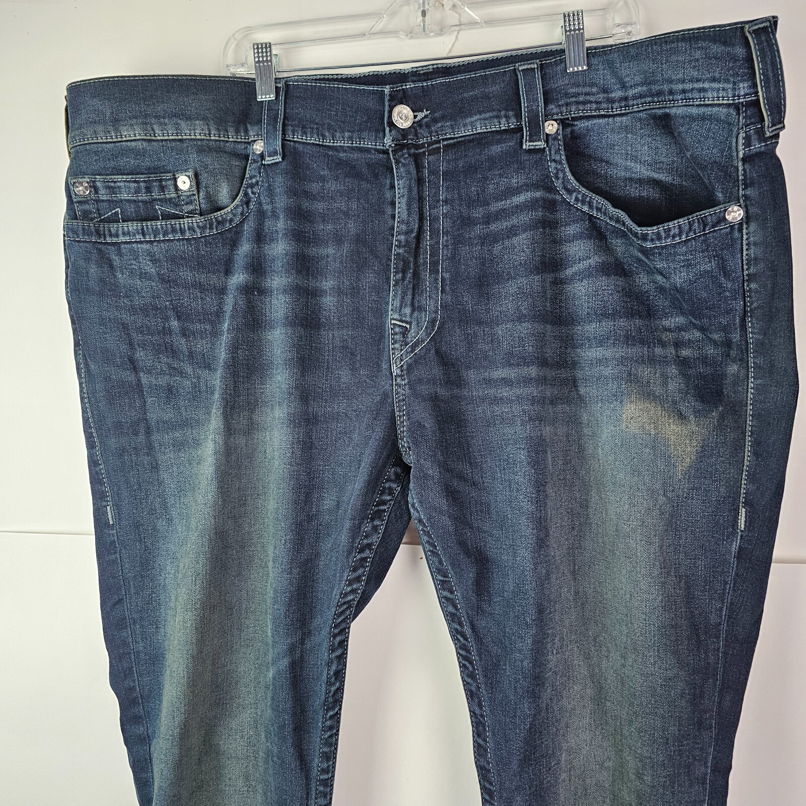 True Religion Mens Rocco Relaxed Skinny Jeans Size 46 Blue Dark Wash thumbnail 8