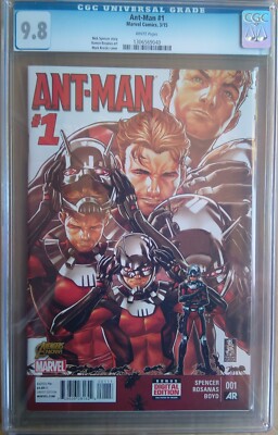 cgc 9.8 Ant-Man #1 2015 Mark Brooks Dynamic Forces Exclusive
