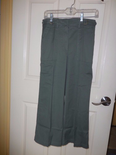 Wide Leg Crop PANTS Military Green 8R 