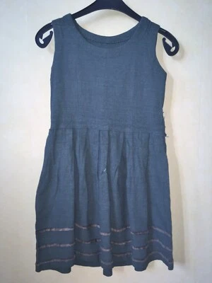 Authentique robe vintage enfant vert 10-11 ans fait maison par ma tante - Photo 1/4