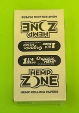 Free Gifts🎁Hemp Zone Organic Unbleached 1.25🍁1 1/4 Size Rolling Paper💨Full📦♨