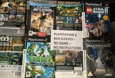 Playstation 2 - Original Box Sleeves - NO GAME - NO INSTRUCTIONS