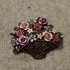 Nos In Box Joan Rivers Classic Collection Pin Brooch Flowers In A Basket Look