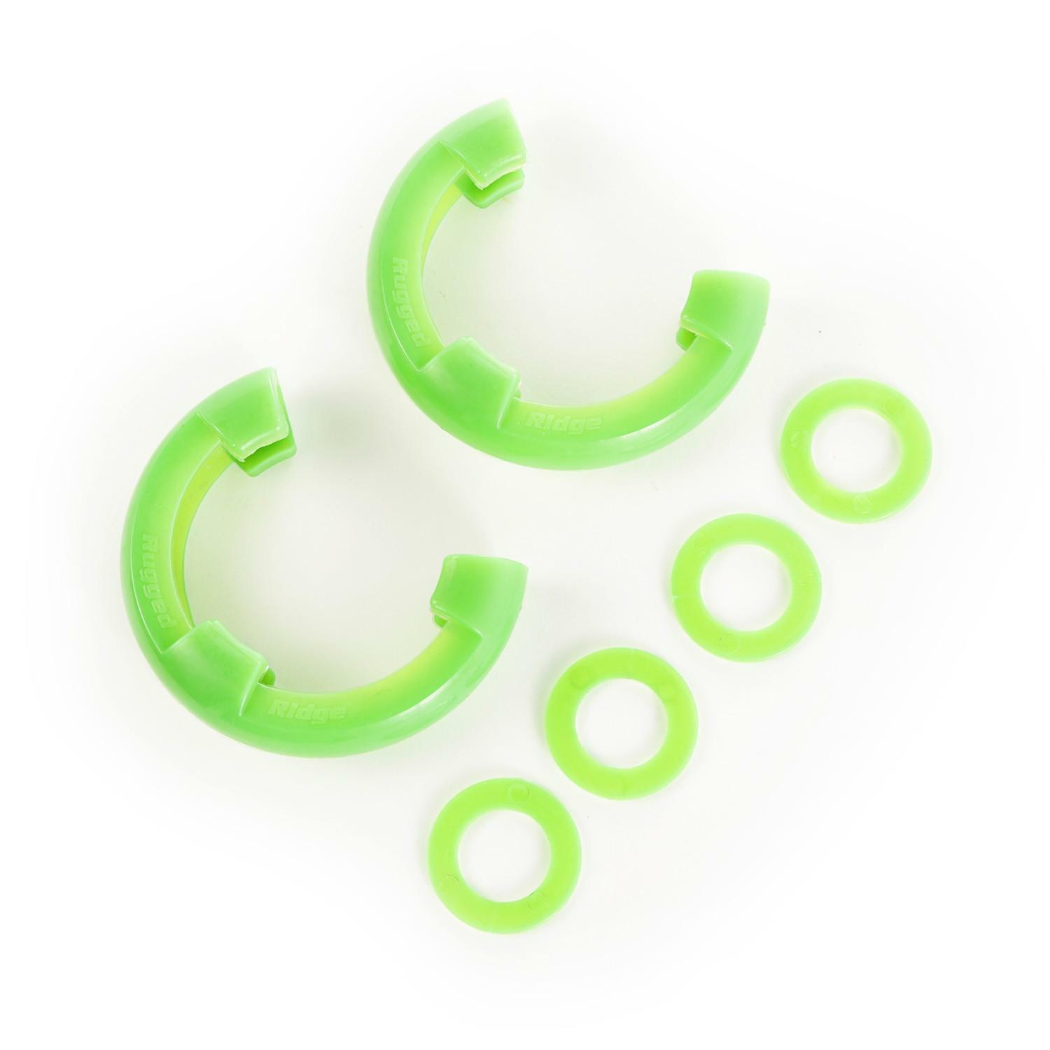 Isolateur de manille 3/4 pouce vert en polyuréthane robuste pour pare-chocs tout-terrain