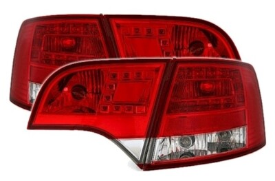 LED Rückleuchten Set Rot Weiss für Audi A4 B7 Avant Kombi Heckleuchten
