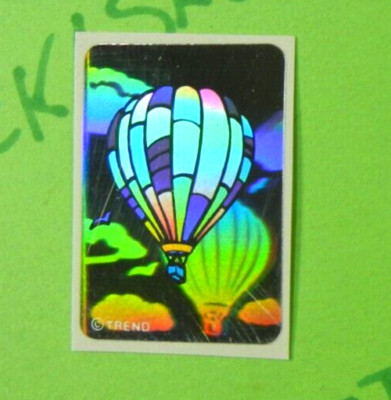 Vintage Trend Holographic Hot Air Balloon Mini Sticker Style 1