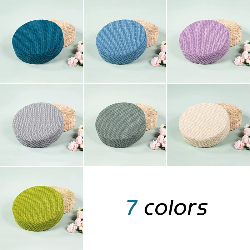 Weave Pouf Seat Cover Floor Seat Cushion Cover Protect Knee Elastic Soft Fabric. - Image 3 of 4