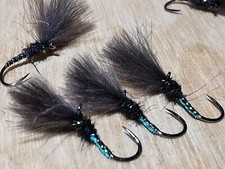 BLACK shuttlecock MIDGE emergers size 12  BARBLESS 