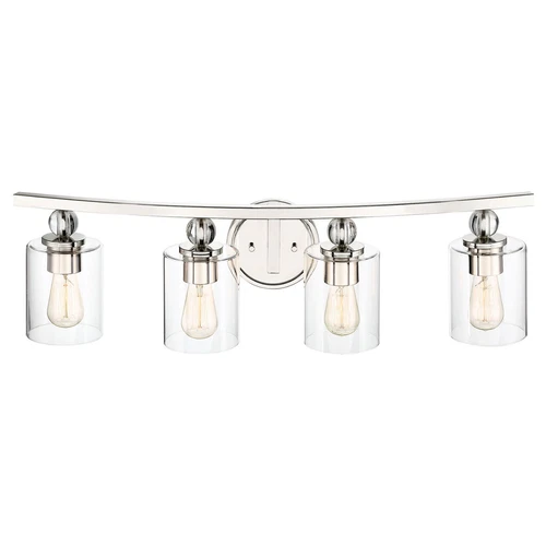 Minka Lavery 3080-613 4 Light 33"W Bathroom Vanity Light - Nickel - Picture 1 of 4