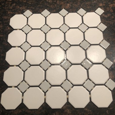 5 American Olean Sausalito White Gray Honeycomb Mosaic Tile Sl09swatchlws Ebay