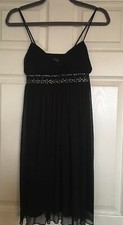 City Triangles Spaghetti Strap Sequin Cocktail Little Black Dress Size Small EUC