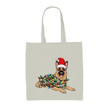 Pastore Tedesco Natale - Borsa Tote IN Tela - Alsatian Cane Cani Love Animali