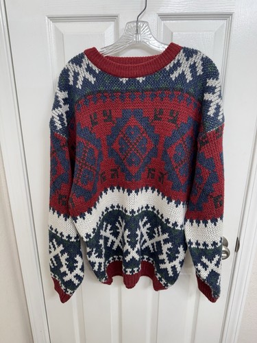 Vintage Winter Thema Acryl Wollmischung Pullover Grandpacore - Bild 2 von 12