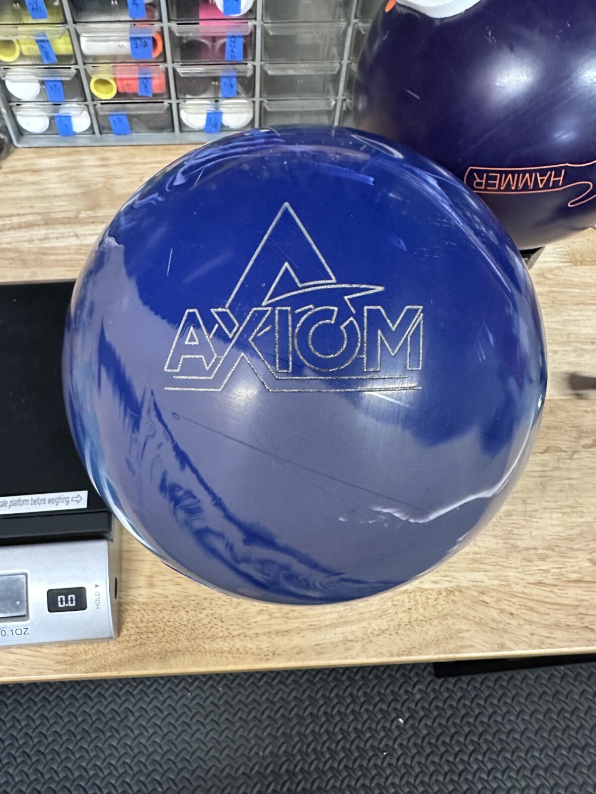 USED - Bowling Ball - 15lb Storm "AXIOM"  DRILLED WEIGHT 14l