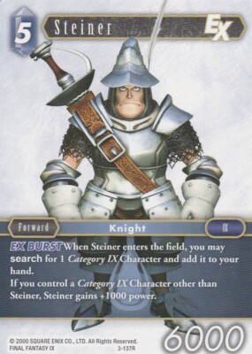 FINAL FANTASY  TCG  1  X STEINER  3-137R - RARE N0T FOIL - WATER